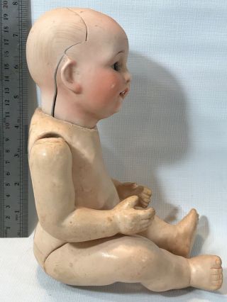 Antique Bisque Head Baby Doll Composition Body 102 ? w Dress 3