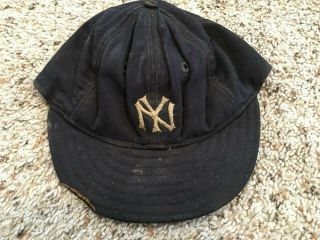 Buddy Rosar 1939 York Yankees Game Worn Cap Hat With Loa From Mears