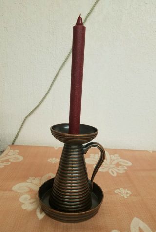 Partylite Vintage Style Bronze Finish Metal Candle Holder With Handle