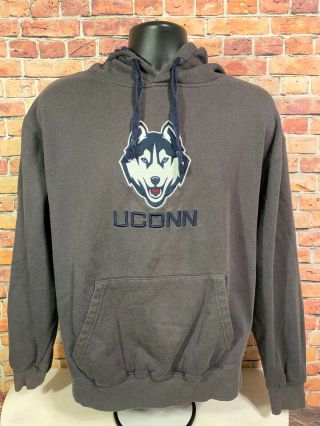 Vintage Uconn Huskies University Of Connecticut Ncaa Hooded Sweatshirt Mens Xl