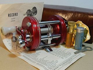 Rare 1954 Vintage Abu Record Ambassadeur 6000 Bait - Casting Reel - Used/xclnt,