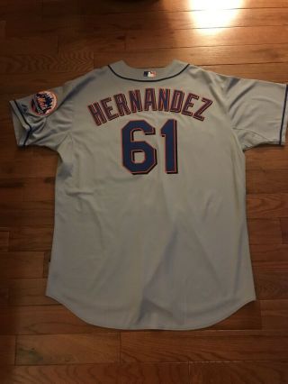 2009 York Mets Livan Hernandez Game Worn Road Jersey Size 54