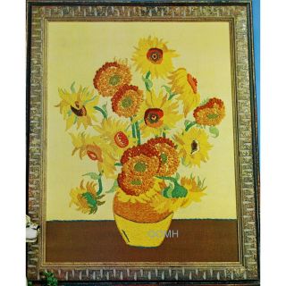 Sunflowers Picture Crewel Embroidery Kit Paragon Vintage Floral Vase Crewel