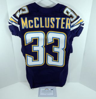2016 San Diego Chargers Dexter Mccluster 33 Game Issued Navy Jersey