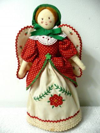 Vintage House Of Hatten Swedish Angel Cloth Tree Top Approx 10 " T
