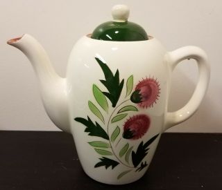 Stangl Thistle Coffee Pot,  6 Cup,  Made In Usa,  Vintage