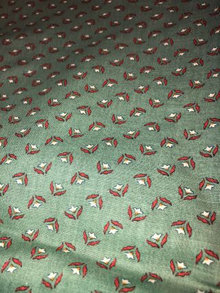 Vintage Flower Fabric 5 1/2 Yards 44 Inches Wide