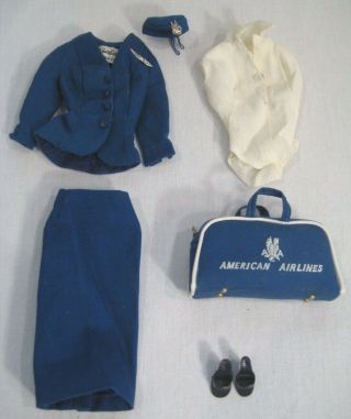 Vintage Barbie American Airlines Stewardess 984 Clothes Outfit Doll
