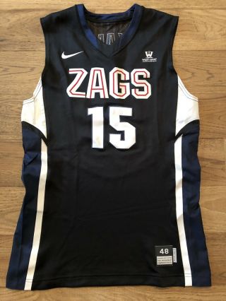 Gonzaga Bulldogs Game Issued Black Basketball Jersey Rem Bakamus
