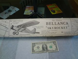 Vintage Flyline Bellanca Skyrocket R/c Model Airplane Kit / 34.  5 " / Nib / Cox