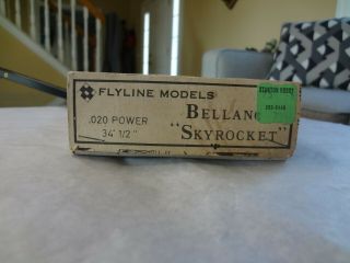 VINTAGE FLYLINE BELLANCA SKYROCKET R/C MODEL AIRPLANE KIT / 34.  5 