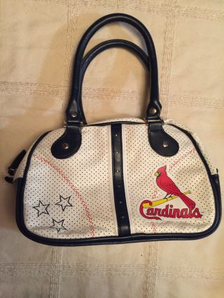 St.  Louis Cardinals Baseball Purse Handbag Faux Leather 11” X 7” X 4”