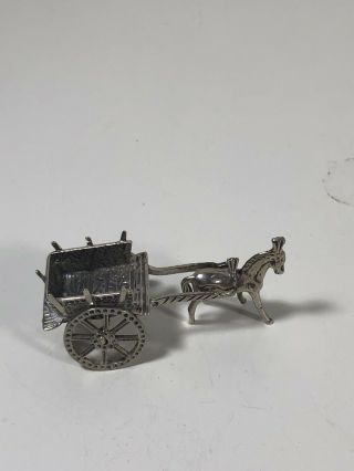 Vintage Sterling Silver Horse - Drawn Carriage