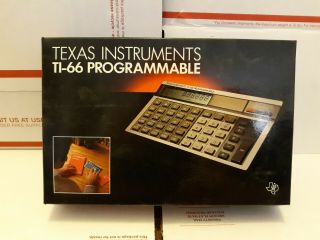 Texas Instruments Ti - 66 Programmable Vintage Calculator W/ Box