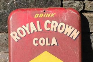 Antique Vintage Royal Crown Cola Soda Thermometer Tin Advertising Sign 3