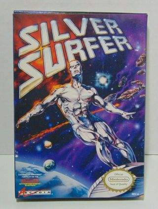 Empty Box Old Vintage 1990 Nes Nintendo Silver Surfer Marvel Nes Box