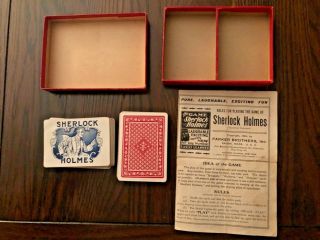 RARE 1904 SHERLOCK HOLMES CARD GAME VINTAGE ANTIQUE PARKER BROTHERS - SCARCE WOW 2