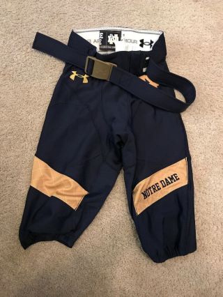 2014 Team Issued Notre Dame Football Indianapolis Shamrock Series Game Pants