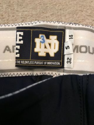 2014 TEAM ISSUED NOTRE DAME FOOTBALL INDIANAPOLIS SHAMROCK SERIES GAME PANTS 2