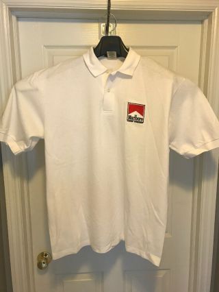 Vintage Penske Marlboro Embroidered Indy Pit Crew Shirt.  Size L