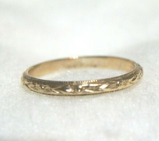Vintage Victorian 10k Gold Baby Ring Size 0, .  5 Grams Not Scrap
