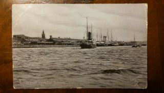 White Star Line Germanic Seen From Mersey Pov C1902 Pocard Unusual