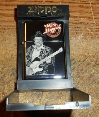 2000 Zippo Merle Haggard And The Strangers Full Size Lighter/nib/very Rare