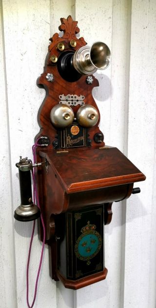 Antique Lm Ericsson Wall Telephone