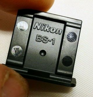 Nikon Bs - 1 Top Flash Cover Cap Vintage Oem - Usa