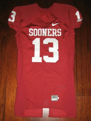 University Of Oklahoma Sooners Size 44 Game Issue/used 13 Nike Football Jersey