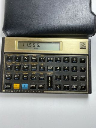 Vintage HP 12C Financial RPN Calculator With Sleeve Made In USA 2