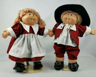 1983 - 1985 Vintage Cabbage Patch Kid Girl & Boy Blonde Hair Coleco Thanksgiving