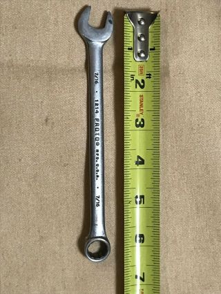 Proto Professional Tools 1214 7/16 " Combination Wrench U.  S.  A.  Made Tool Vintage