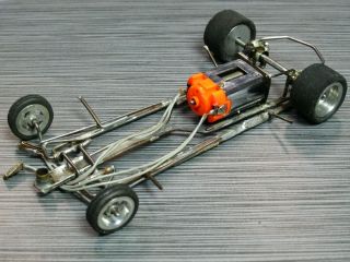 Slot Car Chrome Champion? Drag Chassis Pactra Hemi Motor Vintage 1/24 Scale