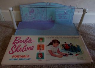1963 Vintage Barbie Portable Shelves Home Display Mib