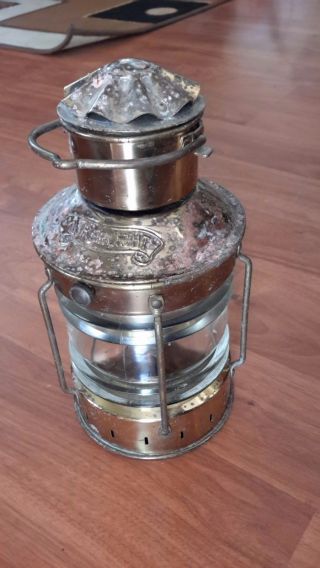 Rare Vintage Ankerlight Copper Nautical Ships Oil Lantern