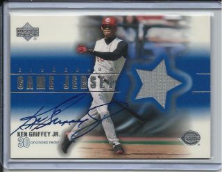 2001 Upper Deck Ken Griffey Jr.  Game Worn Jersey & Autograph Cincinnati Reds 1
