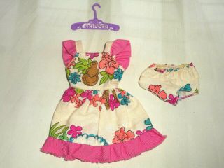 Vintage Barbie Skipper Best Buy 7771 Hawaiian Dress W/ Htf Bottoms,  Hanger