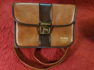 Vintage Kodak Leather Camera Case Bag Brown 9x6x5 Inches Sweet Leather