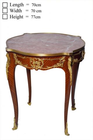 Louis Xv Style Side Table Accent Table With Marble Top