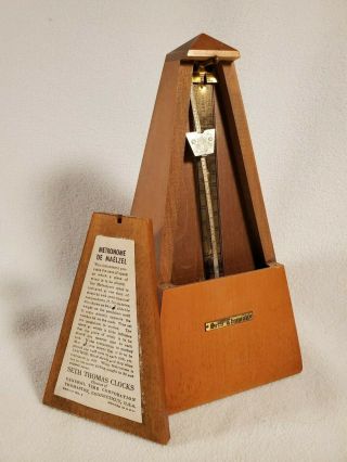 Vintage Pyramid Metronome de Maelzel by Seth Thomas 6 6208 Great 2