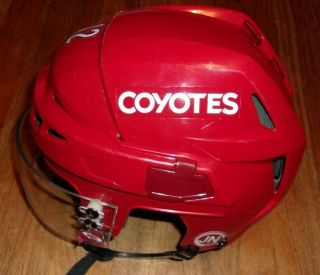 ARIZONA COYOTES Laurent Dauphin game - worn red home 12 CCM helmet 2018 - 19 season 2