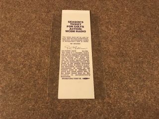 Game 4 Ticket Stub Cowboys Vs.  Colts Oct.  15th 1972 marking on front 2