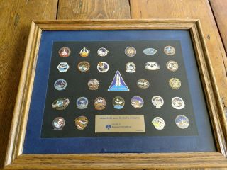 Space Shuttle Crew Insignias Rockwell International Vintage Official Nasa Framed