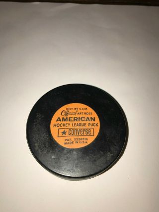 Rare Vintage Hershey Bears AHL Hockey Puck,  Art Ross 2