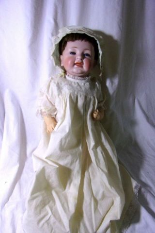 Antique Kestner Jdk 211 Blue Eyed Germany Bisque Baby Doll,  Composition Body