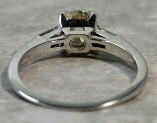 Antique 1920 ' s 14K White Gold Old Mine Cut 1.  00ctw Diamond Engagement Ring 3