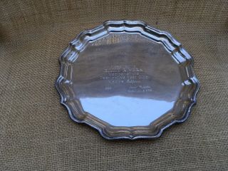Reed & Barton Sterling Silver Tray 8” Chippendale,  It Was A Presentation & Mono