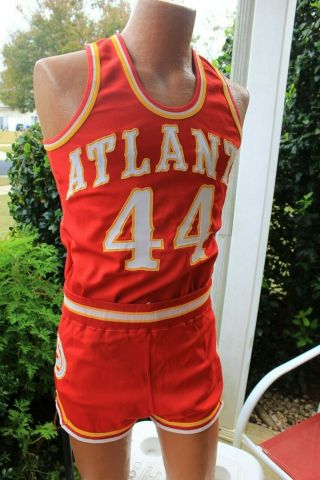 1975 - 1977 Atlanta Hawks Game Worn Road Uniform Jersey Ken Charles