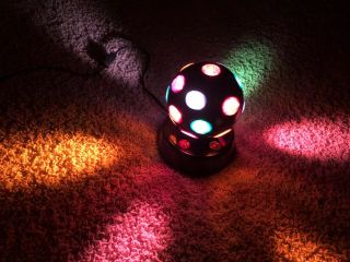 Vintage Multi - Color Spinning Disco Ball